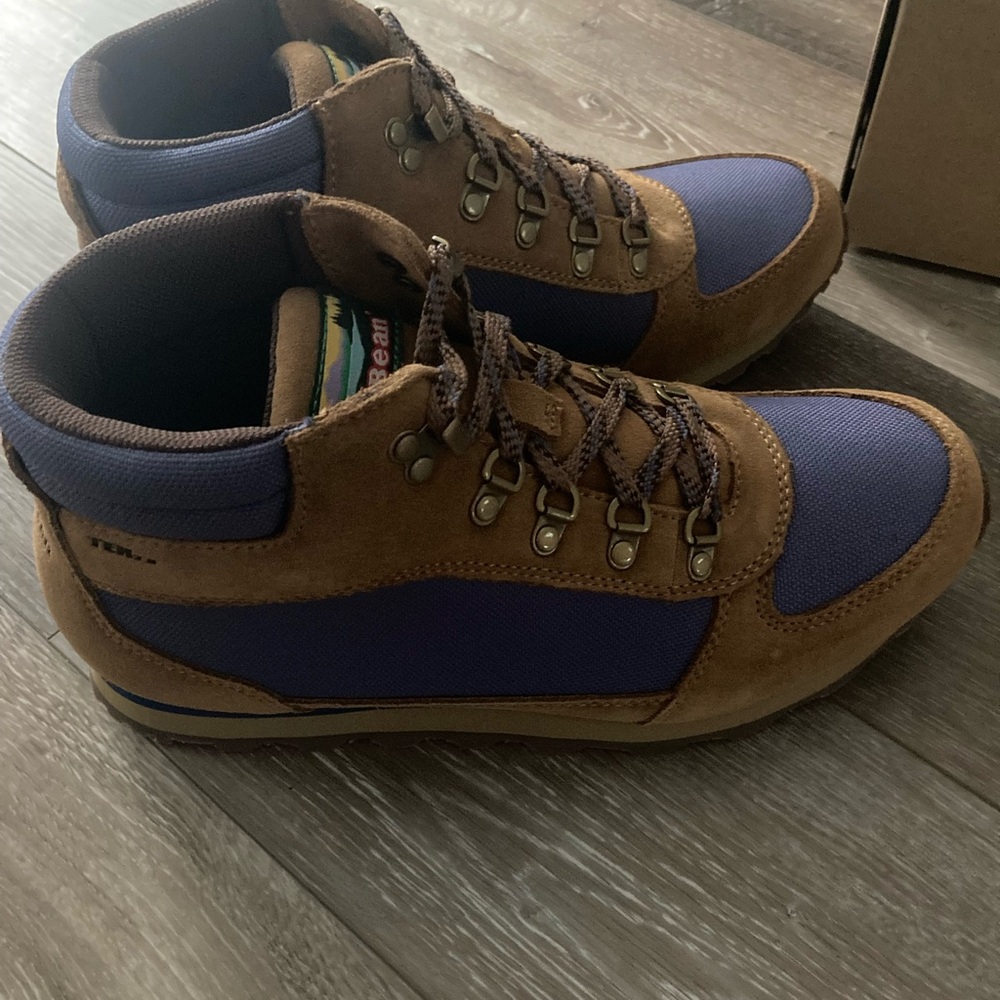 Women’s L.L. Bean Brown and Purple waterproof Hiking Boots size 10
